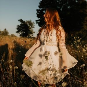 White boho dress